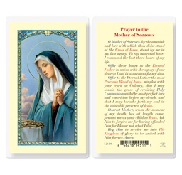 [HI-E24-235] Mother of Sorrow Laminated Holy Card