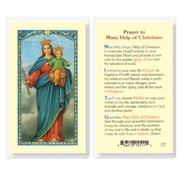 [HI-E24-284] Mary Help of Christians Laminated Holy Card