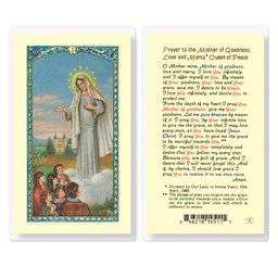 [HI-E24-296] Prayer to Our Lady of  Medjugorje Laminated Holy Card