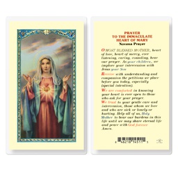 [HI-E24-205] Immaculate Heart of Mary Novena Laminated Holy Card