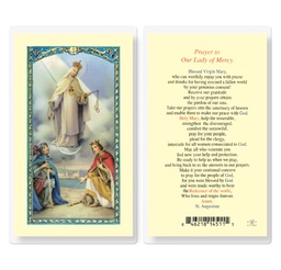 [HI-E24-292] Our Lady of Mercy Laminated Holy Card