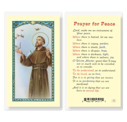 [HI-E24-313] Saint Francis Prayer for Peace Laminated Holy Card