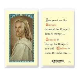 [HI-E24-126] Serenity Prayer Head of Christ Laminated Holy Card
