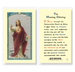 [HI-E24-175] The Morning Offering Laminated Holy Card