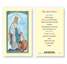 [HI-E24-239] The Hail Mary - Our Lady of Grace Laminated Holy Card