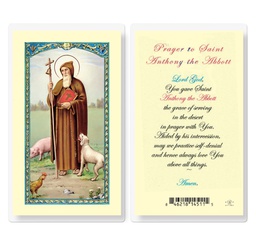 [HI-E24-405] Prayer to the Saint Anthony Abbot Laminated Holy Card