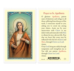 [HI-E24-407] Saint Apollonia Laminated Holy Card