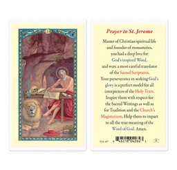 [HI-E24-457] Saint Jerome Laminated Holy Card