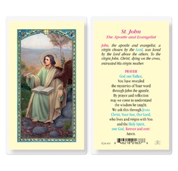 [HI-E24-470] Saint John the Evangelist Laminated Holy Card