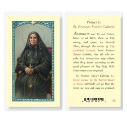[HI-E24-442] Prayer to Saint Frances Cabrini Laminated Holy Card