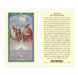 [HI-E24-511] Saints Peter and Paul Laminated Holy Card