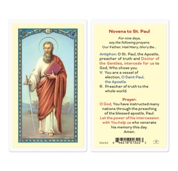 [HI-E24-512] Saint Paul Novena Prayer Laminated Holy Card