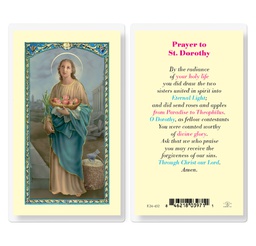 [HI-E24-432] Prayer to Saint Dorothy Laminated Holy Card