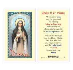 [HI-E24-449] Prayer to Saint Hedwig Laminated Holy Card