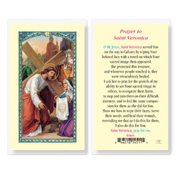 [HI-E24-558] Saint Veronica Laminated Holy Card