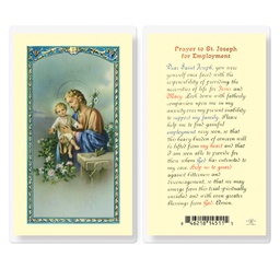 [HI-E24-637] Saint Joseph Employment Prayer Laminated Holy Card