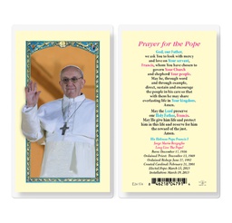 [HI-E24-574] Pope Francis Laminated Holy Card