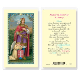 [HI-E24-585] Saint Henry Laminated Holy Card