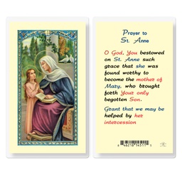 [HI-E24-611] Saint Anne Laminated Holy Card