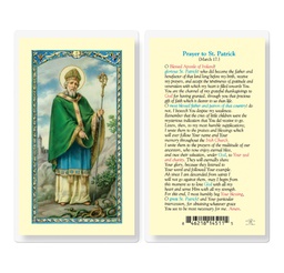 [HI-E24-641] Saint Patrick Laminated Holy Card