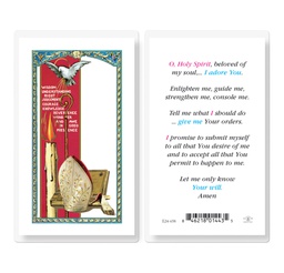 [HI-E24-658] Confirmation Holy Spirit Seven Gifts Laminated Holy Card