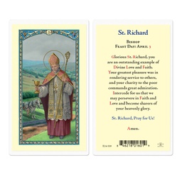 [HI-E24-530] Saint Richard Laminated Holy Card