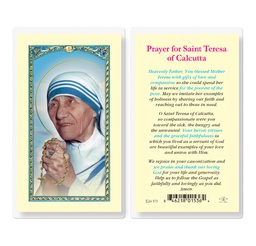 [HI-E24-575] Saint Teresa of Calcutta Laminated Holy Card