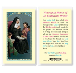 [HI-E24-583] Saint Katharine Drexel Laminated Holy Card