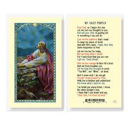 [HI-E24-711] My Daily Prayer with Christ Garden Laminated Holy Card