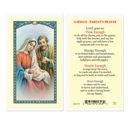 [HI-E24-735] A Single Parents Prayer Laminated Holy Card