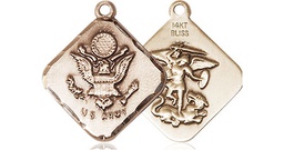 [1180KT2] 14kt Gold Army Diamond Medal