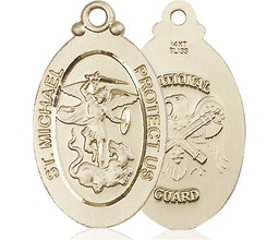 [4145RKT5] 14kt Gold Saint Michael National Guard Medal