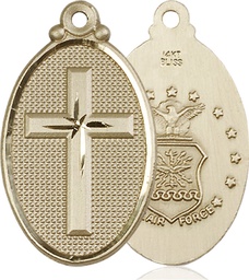 [4145YKT1] 14kt Gold Cross Air Force Medal