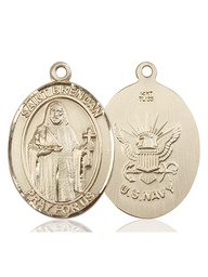 [7018KT6] 14kt Gold Saint Brendan Navy Medal