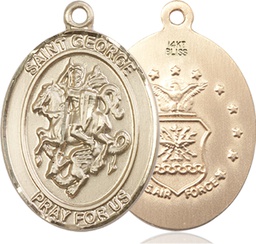 [7040KT1] 14kt Gold Saint George Air Force Medal