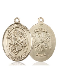 [7040KT5] 14kt Gold Saint George National Guard Medal