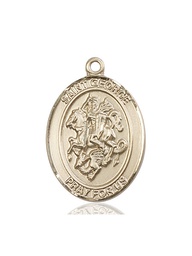[7040KT7] 14kt Gold Saint George Paratrooper Medal