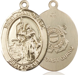 [7053KT3] 14kt Gold Saint Joan of Arc  Coast Guard Medal