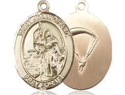 [7053KT7] 14kt Gold Saint Joan of Arc Paratrooper Medal