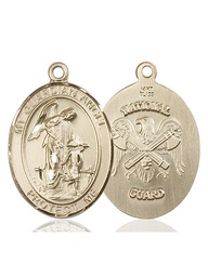 [7118KT5] 14kt Gold Guardian Angel National Guard Medal