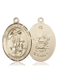 [7118KT6] 14kt Gold Guardian Angel Navy Medal