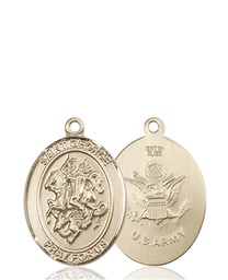 [8040KT2] 14kt Gold Saint George Army Medal