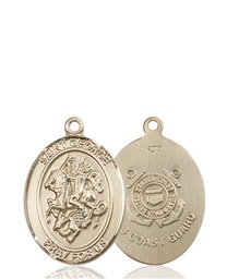 [8040KT3] 14kt Gold Saint George Coast Guard Medal