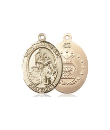 [8053KT1] 14kt Gold Saint Joan of Arc Air Force Medal