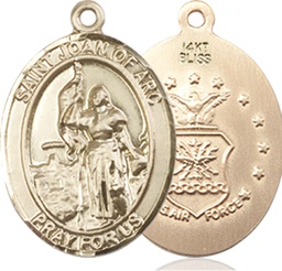 [8053KT1] 14kt Gold Saint Joan of Arc Air Force Medal