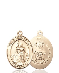 [8053KT3] 14kt Gold Saint Joan of Arc  Coast Guard Medal