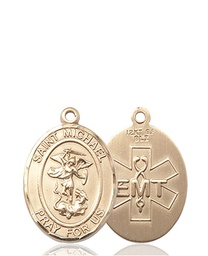 [8076KT1] 14kt Gold Saint Michael Air Force Medal