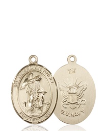 [8118KT6] 14kt Gold Guardian Angel Navy Medal