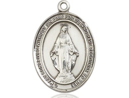 [7078SSY] Sterling Silver Miraculous Medal - With Box