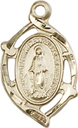 [4152MKT] 14kt Gold Miraculous Medal